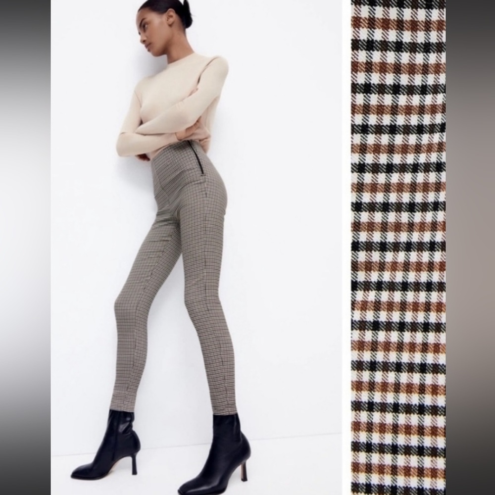 Like New Zara Skinny Checkered Pants